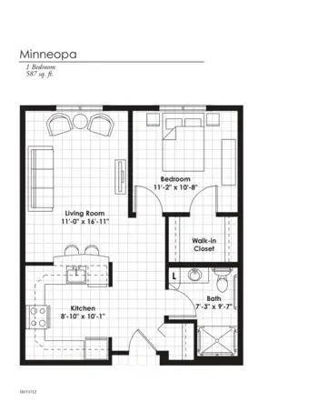 Floorplan of The Fountains at Hosanna, Assisted Living, Memory Care, Lakeville, MN 8