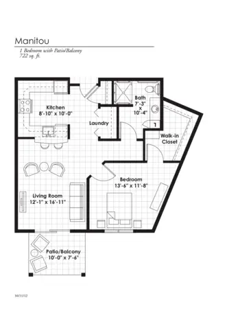 Floorplan of The Fountains at Hosanna, Assisted Living, Memory Care, Lakeville, MN 11