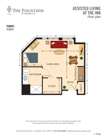 Floorplan of The Fountains at Rivervue, Assisted Living, Tuckahoe, NY 1
