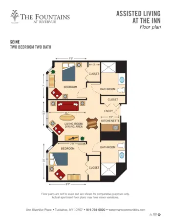 Floorplan of The Fountains at Rivervue, Assisted Living, Tuckahoe, NY 6