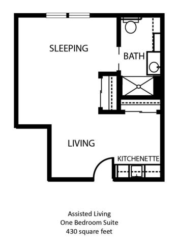 Floorplan of The Waterford at Oshkosh, Assisted Living, Memory Care, Oshkosh, WI 3