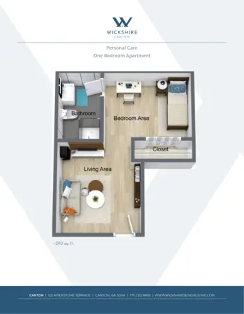 Floorplan of Wickshire Canton, Assisted Living, Canton, GA 3