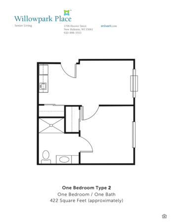 Floorplan of Willowpark Place, Assisted Living, New Holstein, WI 6