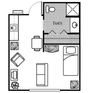Floorplan of Arbor Village of Geneva Crossing, Assisted Living, Lake Geneva, WI 3