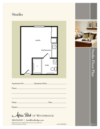 Floorplan of Atria Woodbridge, Assisted Living, Irvine, CA 1