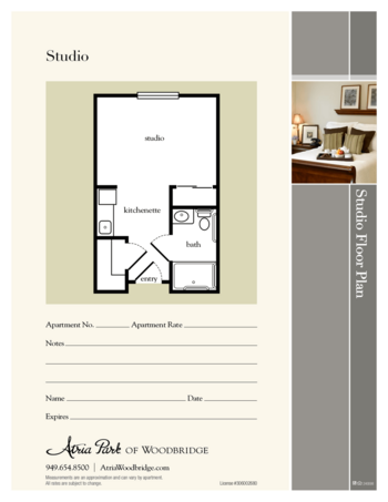 Floorplan of Atria Woodbridge, Assisted Living, Irvine, CA 2