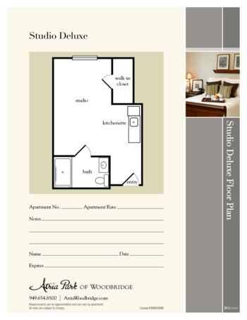 Floorplan of Atria Woodbridge, Assisted Living, Irvine, CA 3
