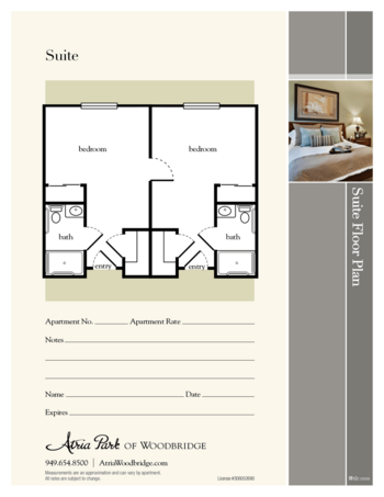 Floorplan of Atria Woodbridge, Assisted Living, Irvine, CA 5