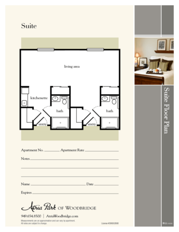 Floorplan of Atria Woodbridge, Assisted Living, Irvine, CA 6