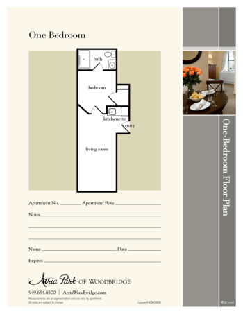 Floorplan of Atria Woodbridge, Assisted Living, Irvine, CA 10
