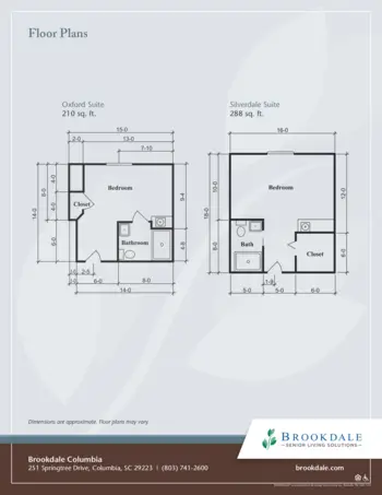 Floorplan of Brookdale Columbia, Assisted Living, Memory Care, Columbia, SC 1