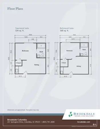 Floorplan of Brookdale Columbia, Assisted Living, Memory Care, Columbia, SC 2