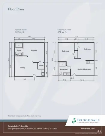 Floorplan of Brookdale Columbia, Assisted Living, Memory Care, Columbia, SC 3