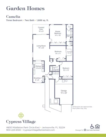 Floorplan of Cypress Village, Assisted Living, Jacksonville, FL 3