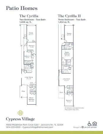 Floorplan of Cypress Village, Assisted Living, Jacksonville, FL 8