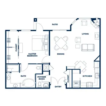 Floorplan of Fairwinds - Woodward Park, Assisted Living, Fresno, CA 4