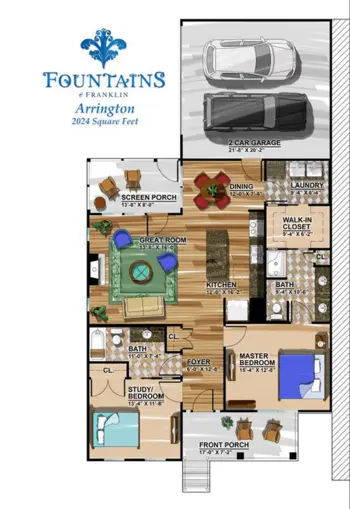 Floorplan of Fountains of Franklin, Assisted Living, Franklin, TN 1