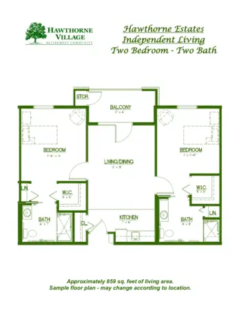 Floorplan of Hawthorne Village of Ocala, Assisted Living, Ocala, FL 4