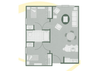 Floorplan of Morningside of Orangeburg, Assisted Living, Orangeburg, SC 3