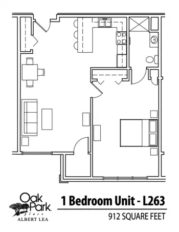 Floorplan of Oak Park Place Albert Lea, Assisted Living, Memory Care, Albert Lea, MN 4