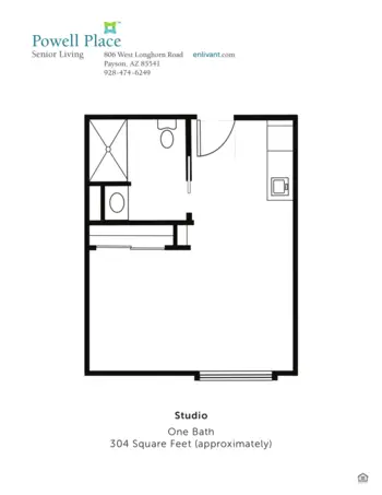 Floorplan of Powell Place, Assisted Living, Payson, AZ 1