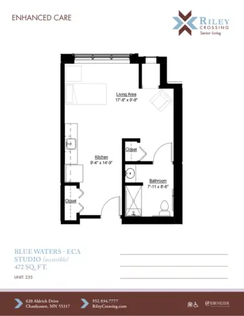 Floorplan of Riley Crossing, Assisted Living, Memory Care, Chanhassen, MN 1