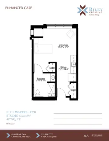 Floorplan of Riley Crossing, Assisted Living, Memory Care, Chanhassen, MN 2