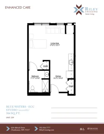 Floorplan of Riley Crossing, Assisted Living, Memory Care, Chanhassen, MN 3