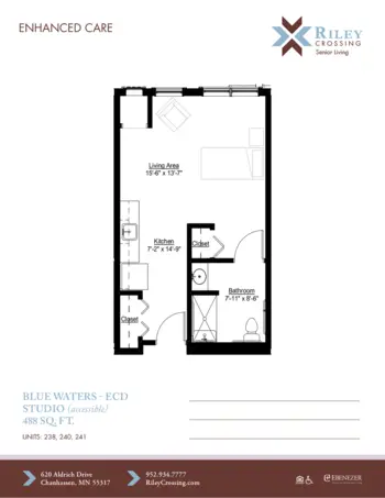 Floorplan of Riley Crossing, Assisted Living, Memory Care, Chanhassen, MN 4