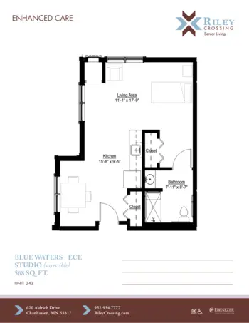 Floorplan of Riley Crossing, Assisted Living, Memory Care, Chanhassen, MN 5