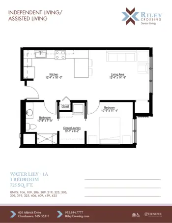 Floorplan of Riley Crossing, Assisted Living, Memory Care, Chanhassen, MN 7