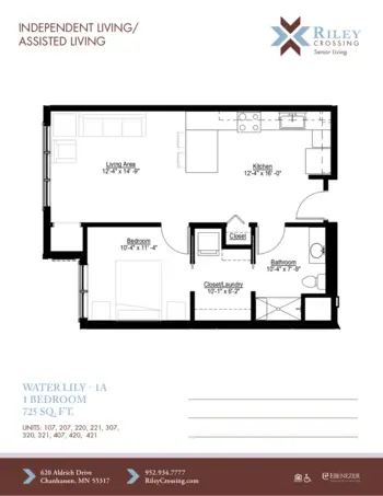 Floorplan of Riley Crossing, Assisted Living, Memory Care, Chanhassen, MN 8