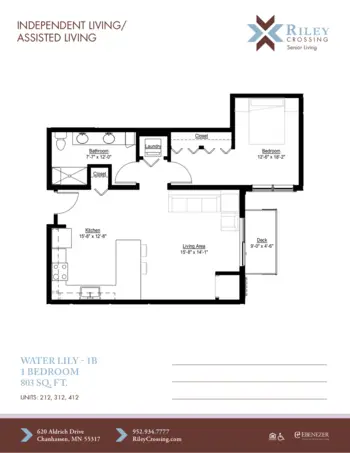 Floorplan of Riley Crossing, Assisted Living, Memory Care, Chanhassen, MN 9