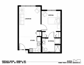 Floorplan of Savanna Prairie, Assisted Living, Kimball, MN 1