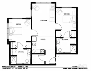 Floorplan of Savanna Prairie, Assisted Living, Kimball, MN 2