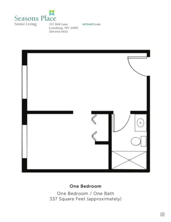 Floorplan of Seasons Place, Assisted Living, Lewisburg, WV 3