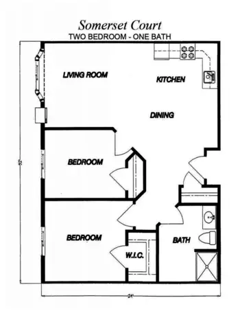 Floorplan of Somerset Court, Assisted Living, Minot, ND 2