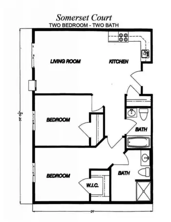 Floorplan of Somerset Court, Assisted Living, Minot, ND 3