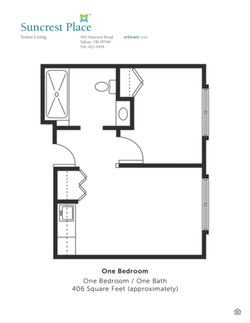 Floorplan of Suncrest Place, Assisted Living, Talent, OR 2