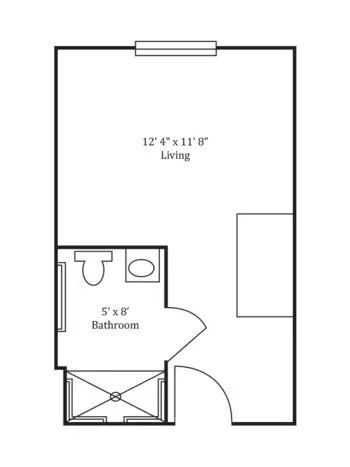Floorplan of The Devonshire, Assisted Living, Hampton, VA 2