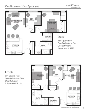 Floorplan of The Waters on Mayowood, Assisted Living, Memory Care, Rochester, MN 16