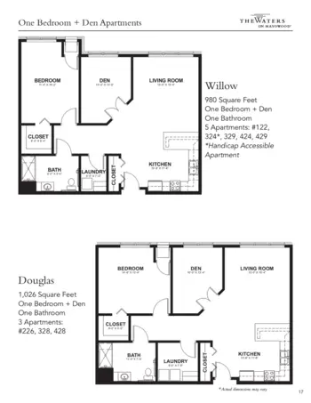 Floorplan of The Waters on Mayowood, Assisted Living, Memory Care, Rochester, MN 18