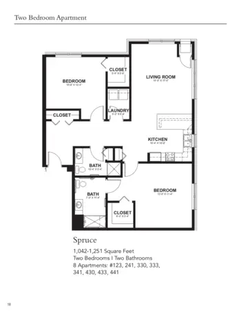 Floorplan of The Waters on Mayowood, Assisted Living, Memory Care, Rochester, MN 20