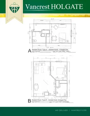 Floorplan of Vancrest of Holgate, Assisted Living, Holgate, OH 1