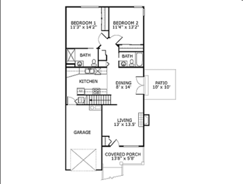 Floorplan of Village Green Retirement Campus, Assisted Living, Federal Way, WA 15