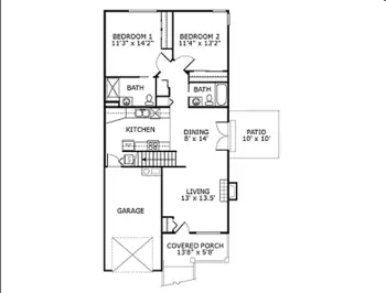 Floorplan of Village Green Retirement Campus, Assisted Living, Federal Way, WA 16