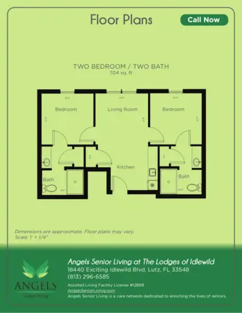 Floorplan of Angels Senior Living at the Lodges at Idlewild, Assisted Living, Lutz, FL 2