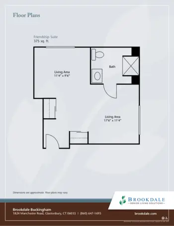 Floorplan of Brookdale Buckingham, Assisted Living, Glastonbury, CT 2