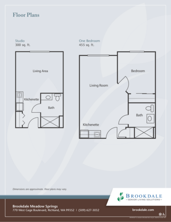 Floorplan of Brookdale Meadow Springs, Assisted Living, Richland, WA 1