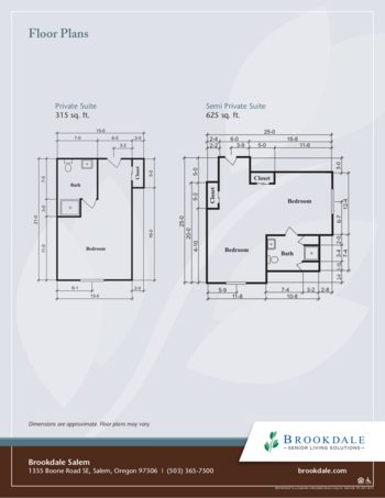 Floorplan of Brookdale Salem, Assisted Living, Salem, OR 1